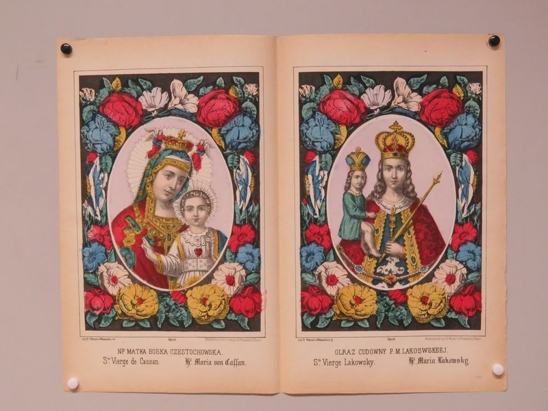 Ste Vierge de Cassan. / Ste Vierge Lakowsky. (titre inscrit, polonais, français, allemand)