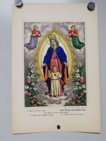 Nre. Dame du Sacré coeur. (titre inscrit, français, allemand, anglais, espagnol, italien)