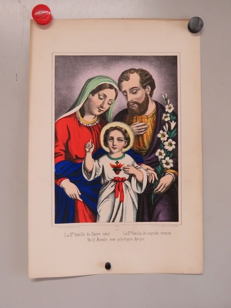 La Ste. famille du Sacré coeur. (titre inscrit, français, espagnol, allemand)