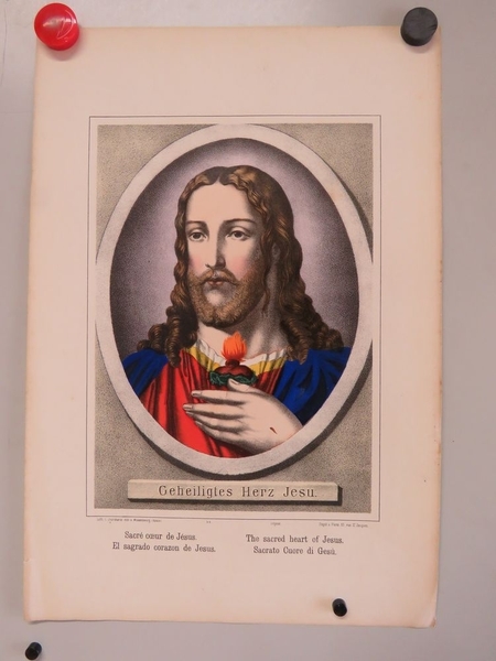 Sacré coeur de Jésus. (titre inscrit, allemand, français, anglais, espagnol, italien)