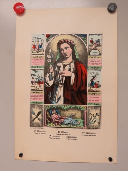 Ste. Philomène. Vierge et martyre. (titre inscrit, français, allemand, anglais, espagnol, italien)