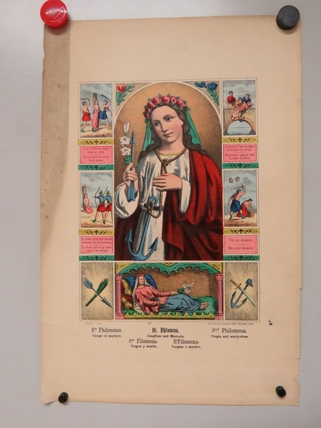 Ste. Philomène. Vierge et martyre. (titre inscrit, français, allemand, anglais, espagnol, italien)