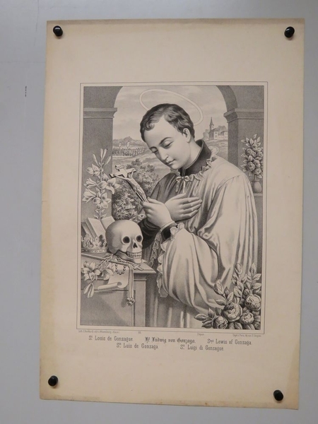 St. Louis de Gonzague. (titre inscrit, français, allemand, anglais, espagnol, italien)