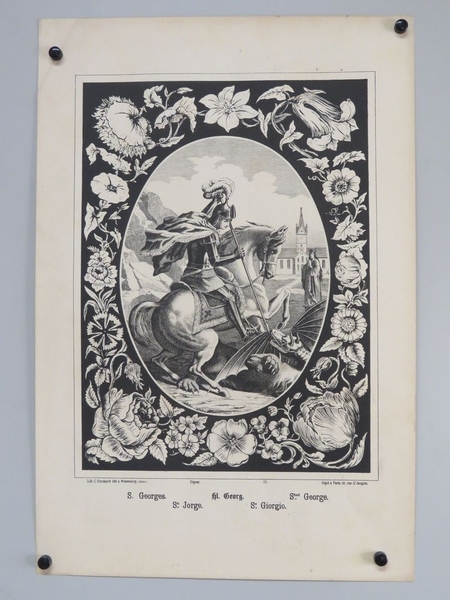 S. Georges. (titre inscrit, français, allemand, anglais, espagnol, italien)