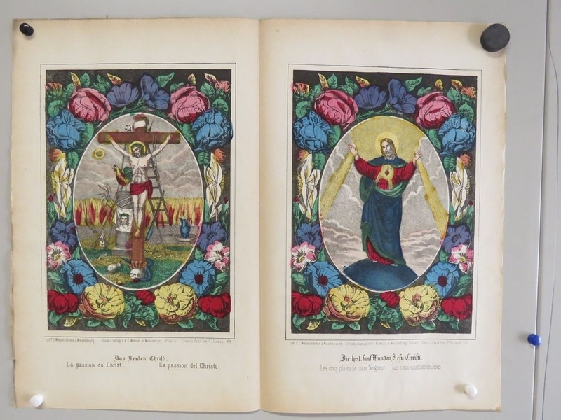 La passion du Christ. / Les cinq plaies de notre Seigneur. (titre inscrit, allemand, français, espagnol)