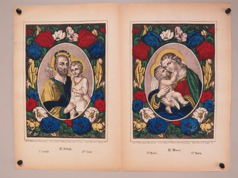 St. Joseph. / Ste. Marie. (titre inscrit, allemand, français, espagnol)