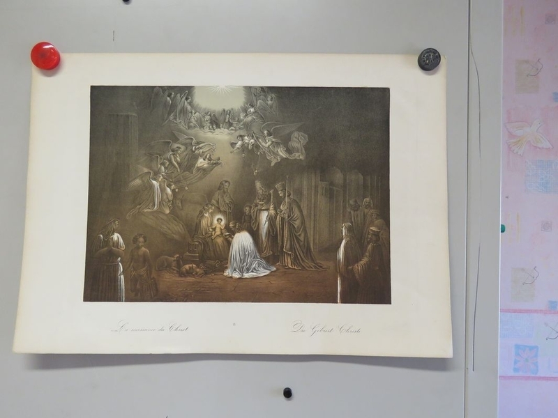 La naissance du Christ.  (titre inscrit, français, allemand)