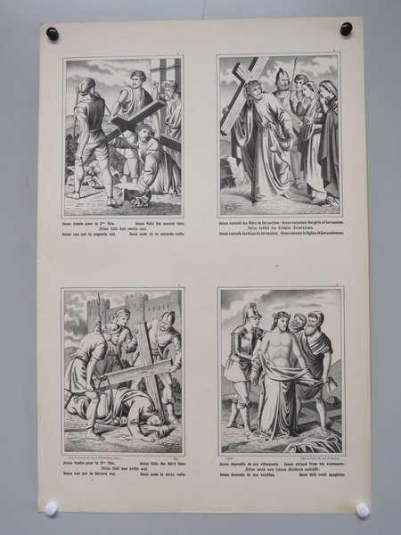 4 stations du Chemin de croix. (titre factice)