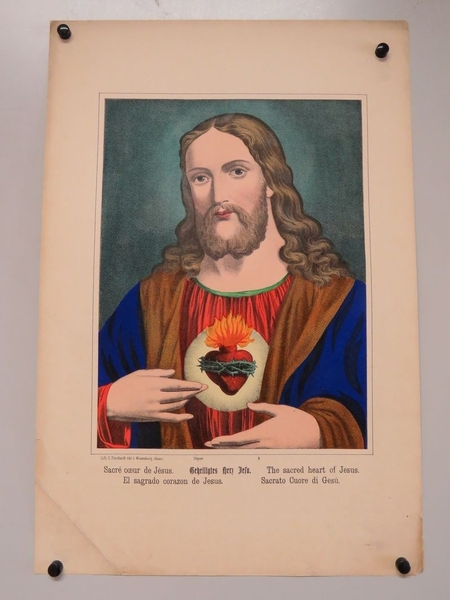 Sacré coeur de Jésus. (titre inscrit, français, allemand, anglais, espagnol, italien)