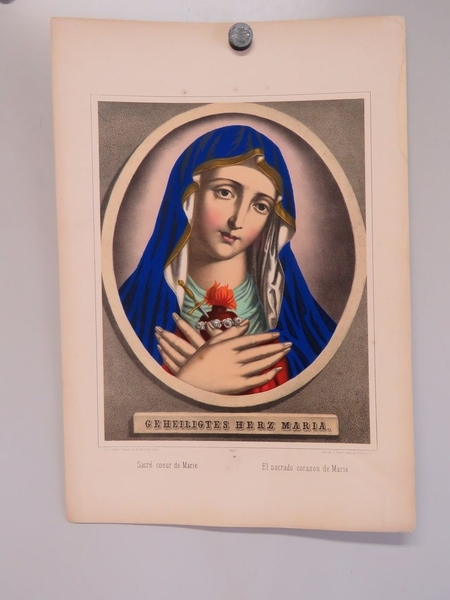 Sacré coeur de Marie. (titre inscrit, allemand, français, espagnol)
