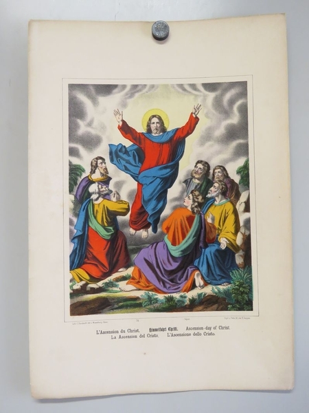 L'ascension du Christ. (titre inscrit, français, allemand, anglais, espagnol, italien)
