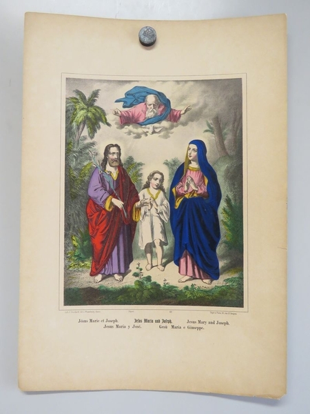 Jésus Marie et Joseph. (titre inscrit, français, allemand, anglais, espagnol, italien)
