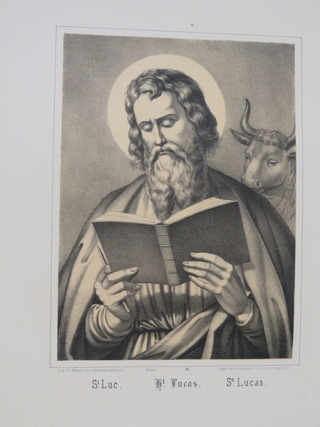 St. Luc. (titre inscrit, français, allemand, espagnol)