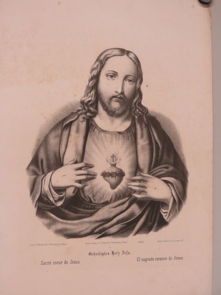 Sacré coeur de Jésus. (titre inscrit, allemand, français, espagnol)