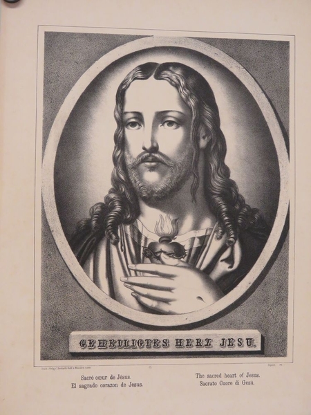 Sacré coeur de Jésus. (titre inscrit, allemand, français, anglais, espagnol, italien)