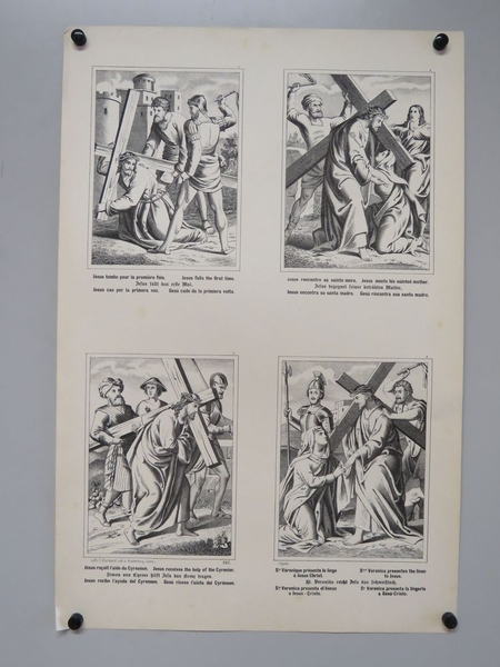 4 stations du Chemin de croix. (titre factice)