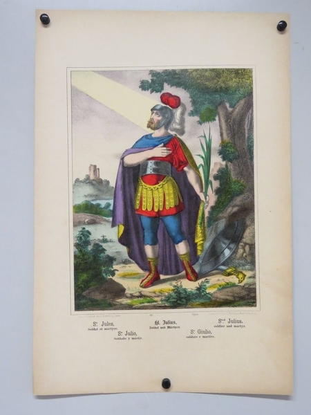St. Jules. Soldat et martyr. (titre inscrit, français, allemand, anglais, espagnol, italien)