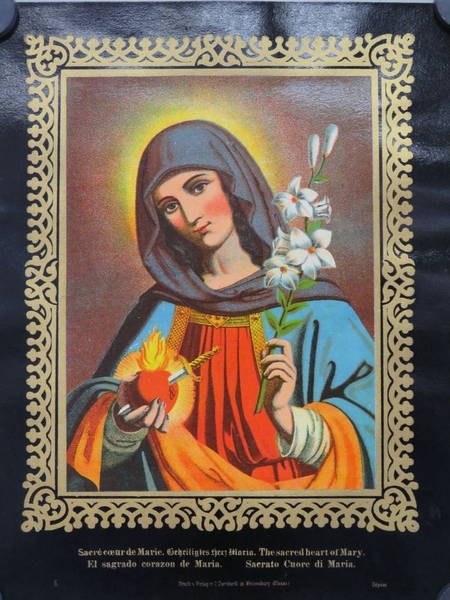 Sacré coeur de Marie. (titre inscrit, allemand, français, espagnol)