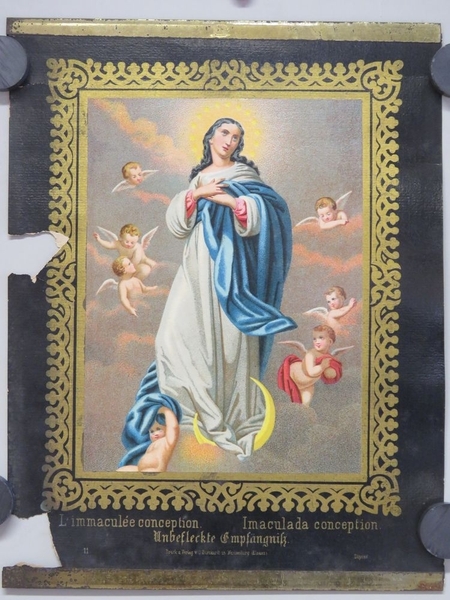 L'immaculée conception. (titre inscrit, français, espagnol, allemand)