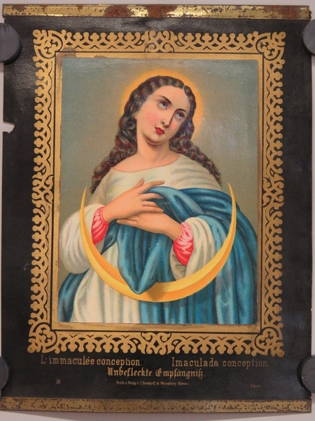 L'immaculée conception. (titre inscrit, français, espagnol, allemand)
