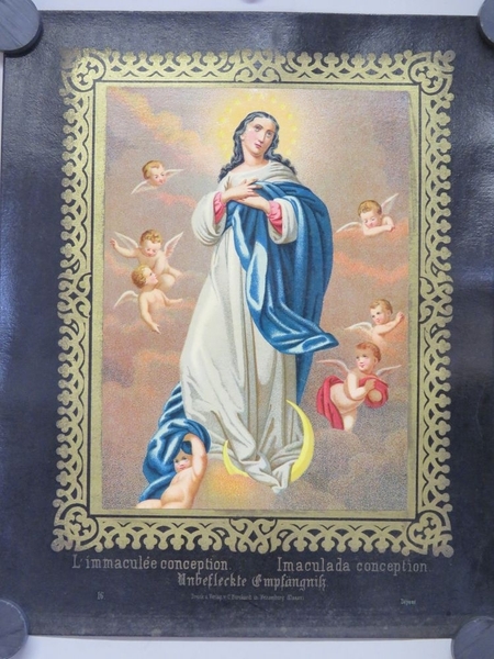 L'immaculée conception. (titre inscrit, français, espagnol, allemand)