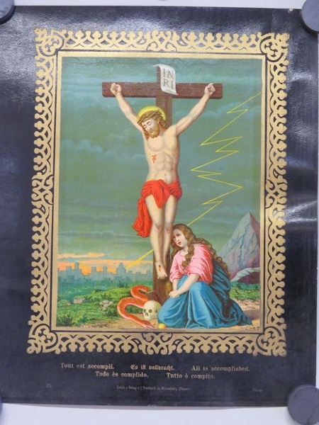 Tout est accompli. (titre inscrit, français, allemand, anglais, espagnol, italien)