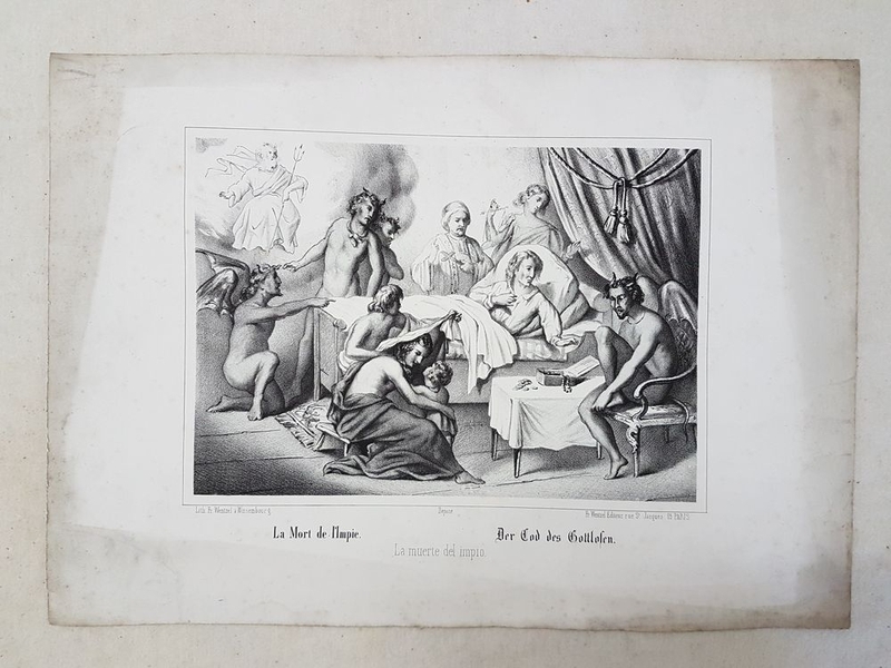 La mort de l'Impie. (titre inscrit, français, allemand, espagnol)