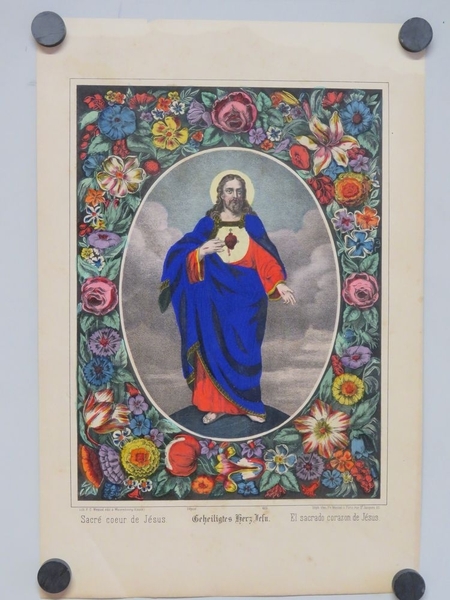 Sacré coeur de Jésus. (titre inscrit, français, allemand, espagnol)