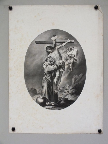 Christ en croix et St. François d'Assise. (titre factice)