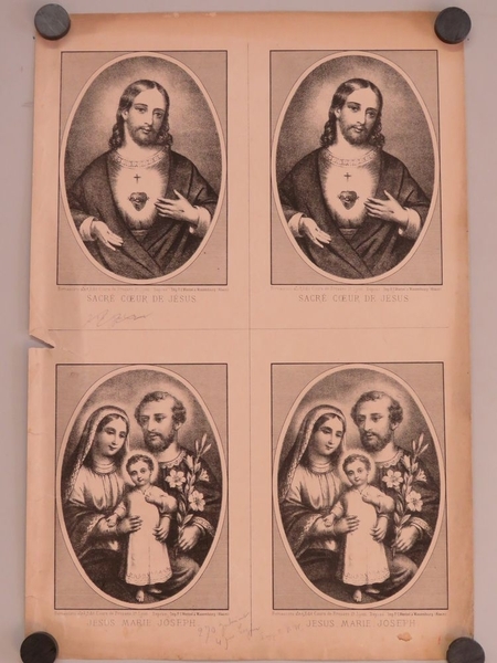 SACRE COEUR DE JESUS. / JESUS, MARIE, JOSEPH. (titre inscrit, français)
