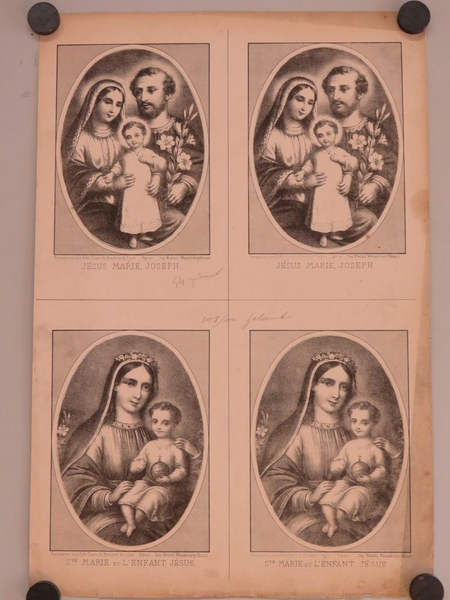 JESUS MARIE, JOSEPH. / STE. MARIE ET L'ENFANT JESUS. (titre inscrit, français)
