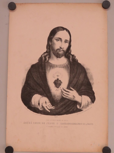 SACRE COEUR DE JESUS (titre inscrit, anglais, français, espagnol, portugais)
