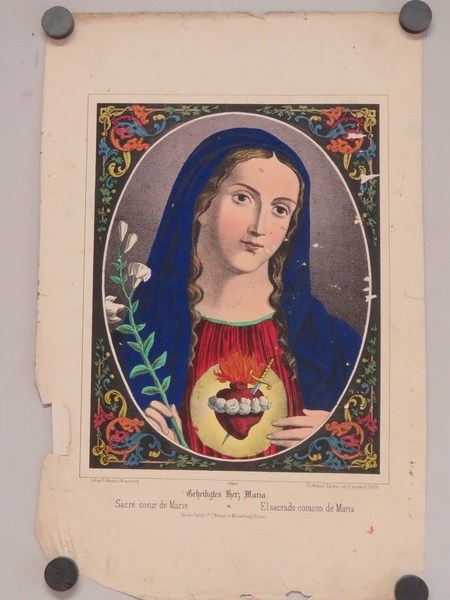 Sacré coeur de Marie. (titre inscrit, allemand, français, espagnol)