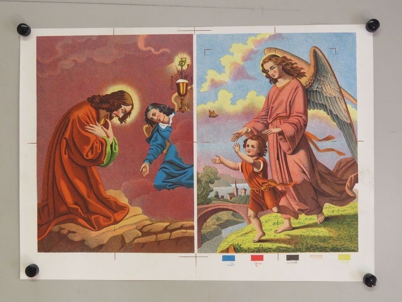 Christ en prière. / L'ange gardien. (titre factice)