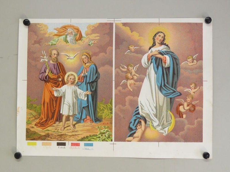 Marie et Joseph avec l'enfant Jésus. / Immaculée conception. (titre factice)