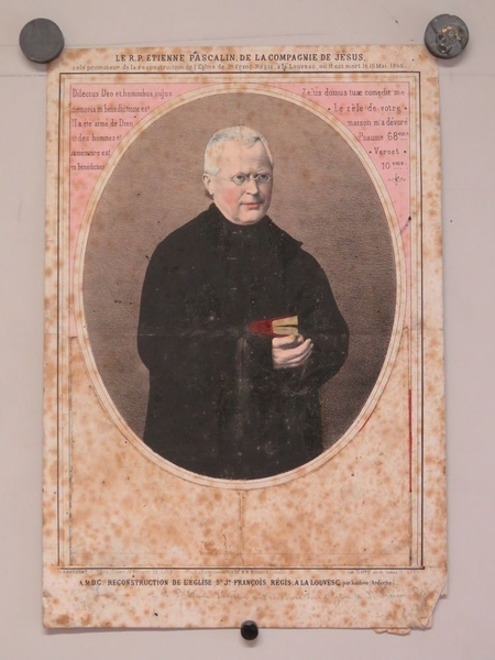 Le R. P. Etienne Pascalin, de la compagnie de Jésus. (recto) (titre inscrit) ; Sainte aux 3 lions. (verso) (titre factice)