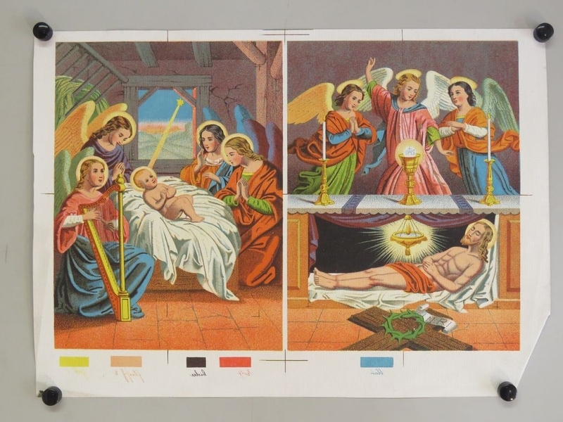 Le St. lieu de la naissance à Bethléhem. / Le St. tombeau du Christ à Jérusalem. (titre factice)