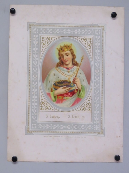 S. Louis, roi. (titre inscrit, allemand, français)