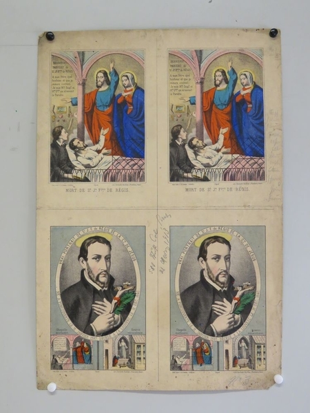VRAI PORTRAIT DE St. J. F. de REGIS DE LA Cie DE JESUS / MORT DE St. Jn. Fçois DE REGIS. (titre inscrit, français)