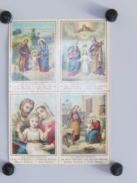 La Sainte famille (titre inscrit, français, italien, espagnol, allemand, anglais)