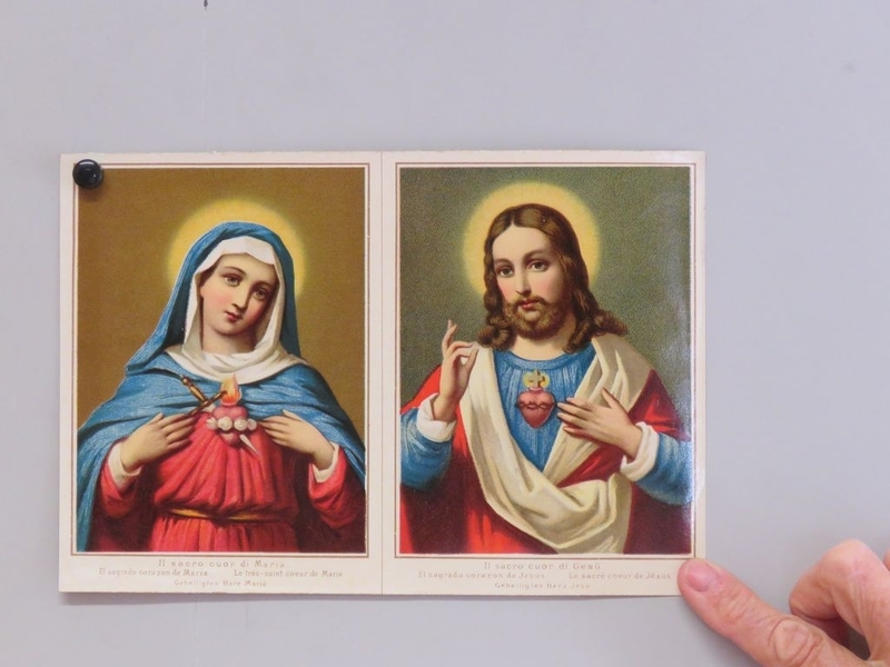 Le très-saint coeur de Marie. / Le sacré coeur de Jésus. (titre inscrit, italien, espagnol, français, allemand)