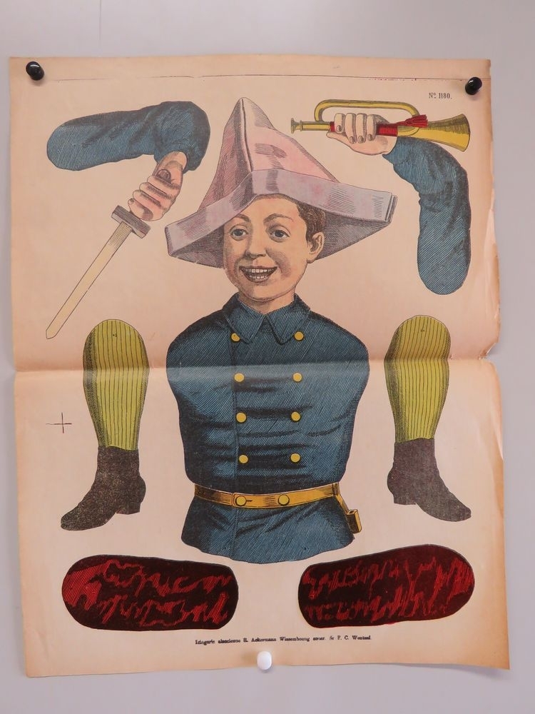Pantin au chapeau, à l'épée et au clairon (titre factice)