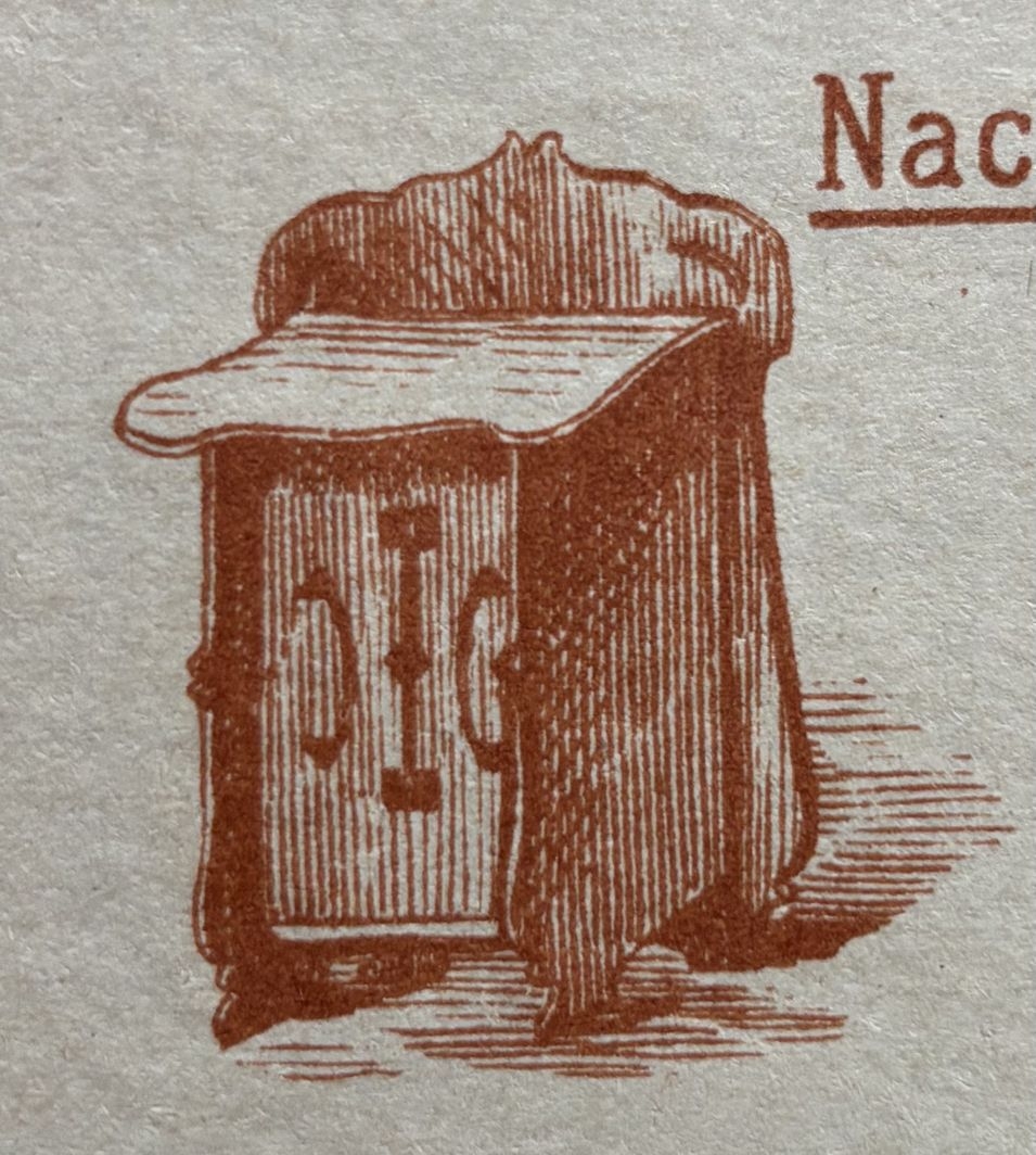 Laubsägevorlagen. / Puppenmöbel für Schlafzimmer. (titre inscrit, allemand) ; Modèle pour scie à chantourner. / Meubles de poupées pour chambre à coucher. (titre traduit)