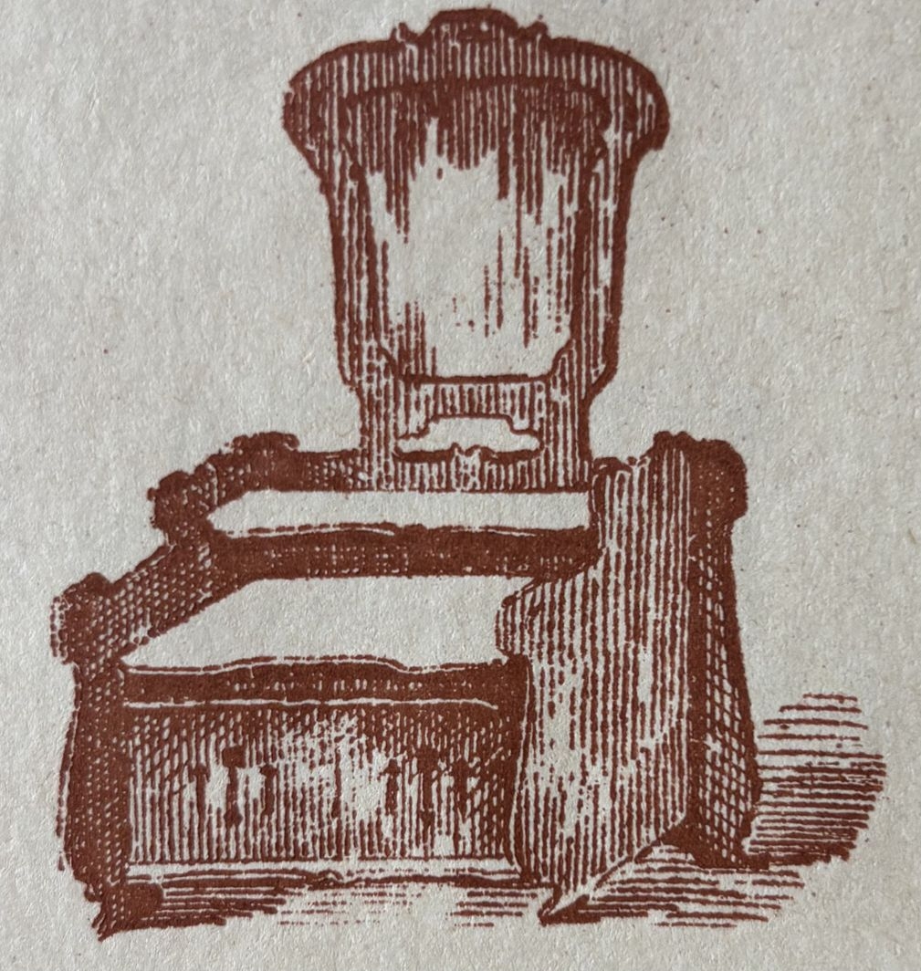 Laubsägevorlagen. / Puppenmöbel (für Schlafzimmer). (titre inscrit, allemand) ; Modèle pour scie à chantourner. / Meubles de poupées pour chambre à coucher. (titre traduit)