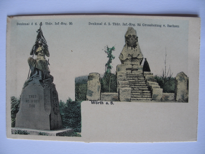 Denkmal d 6. Thür. inf-Reg.95/Denkmal d. 5. Thür. Inf.-Reg. 94 Grossherzog v. Sachsen (titre inscrit)