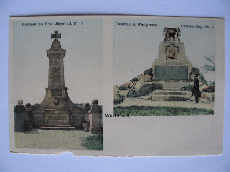 Denkmal des Hess. Jägerbatl. No.9/Denkmal d. Westpreuss. Grenad.-Reg.No.6 (titre inscrit)