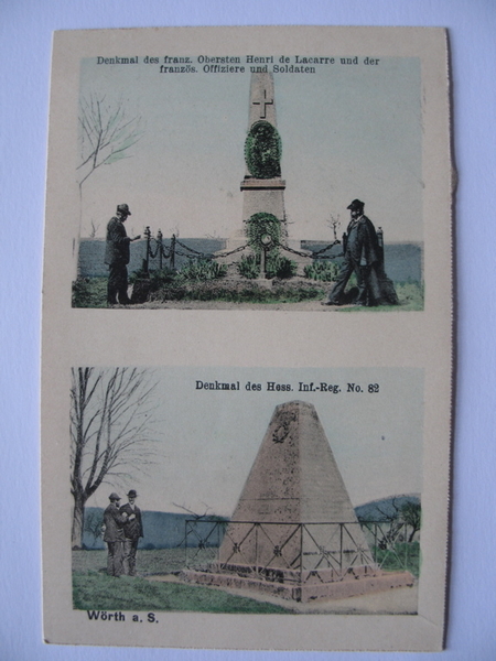 Denkmal des franz. Oberten Henri de Lacarre [...]/Denkmal des Hess. Inf.-Reg. No. 82 (titre inscrit)