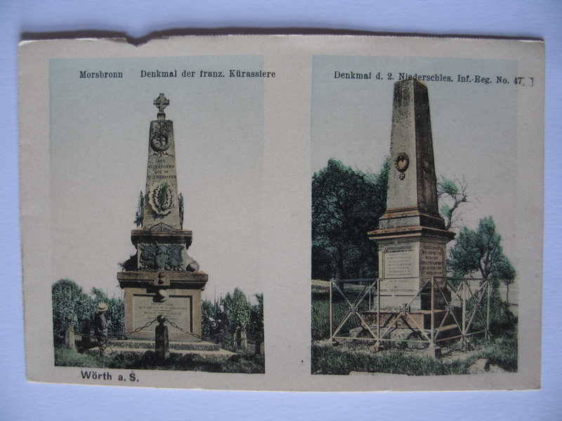 Denkmal der franz. Kürassiere/Denkmal d. 2. Niederschles. Inf.-Reg. No. 47? (titre inscrit)