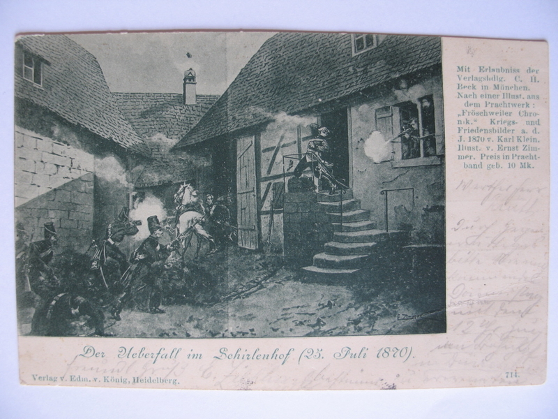 Der Überfall im Schirlenhof (25. Juli 1870).(titre inscrit)