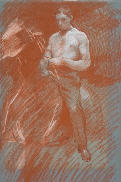 Cavalier (titre récent) ; Homme sur un cheval (titre ancien)